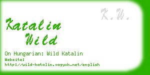 katalin wild business card